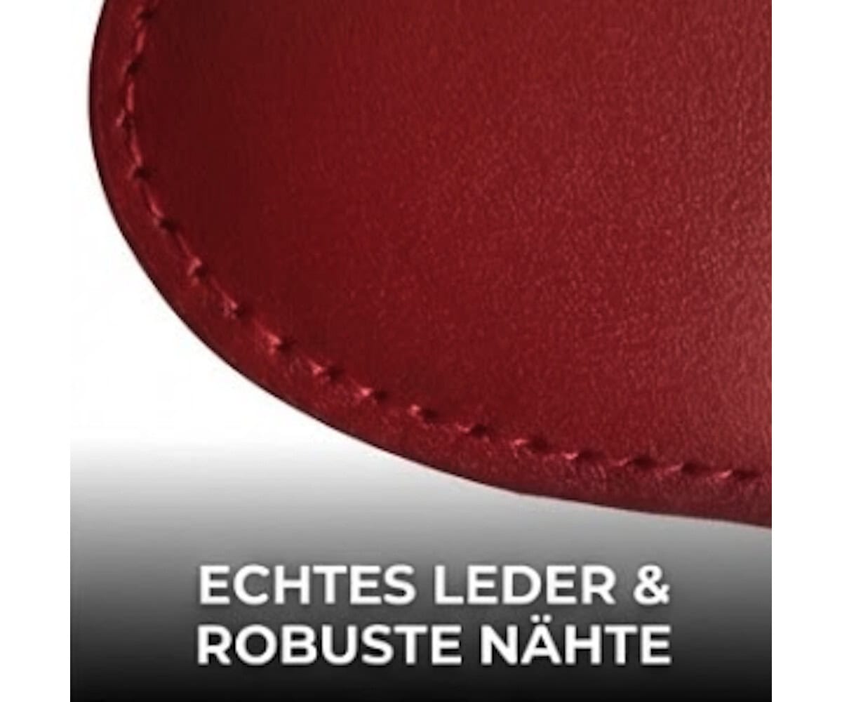 Leder HERZ Schlüsselanhänger mit Gravur | Rot | kostbar & liebevoll